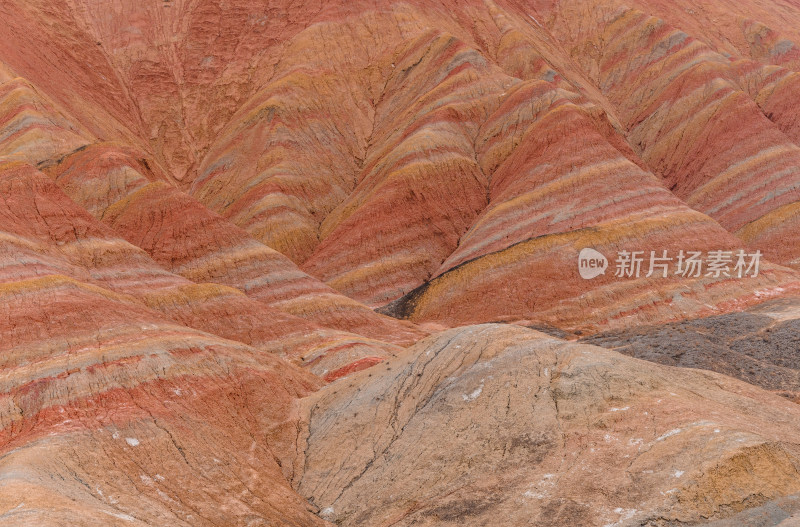 甘肃张掖七彩丹霞旅游景区多彩地质自然风光