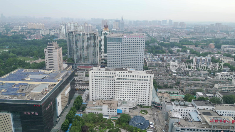 航拍山东淄博市中心医院