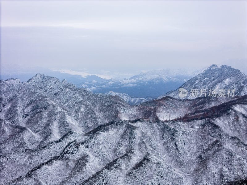 南阳老界岭冬季雪景风光