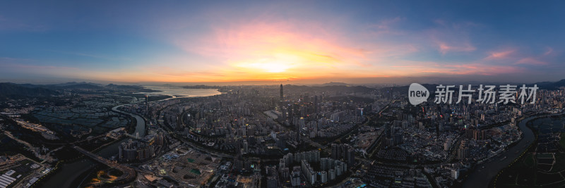 深圳城市夜景航拍图