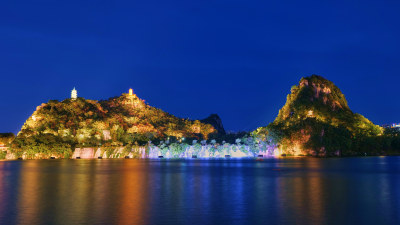 广西柳州蟠龙山公园夜景