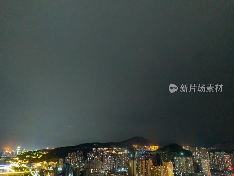 兰州城市夜景航拍图