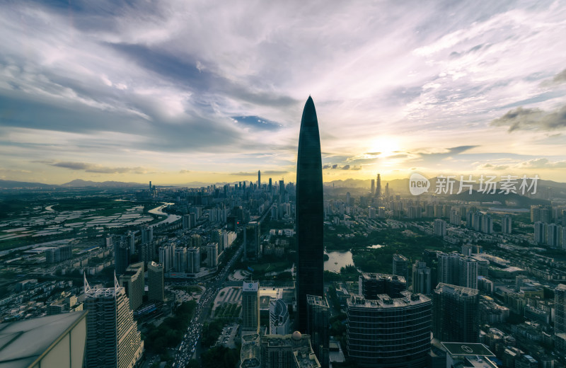 深圳京基100地标建筑夜景风光