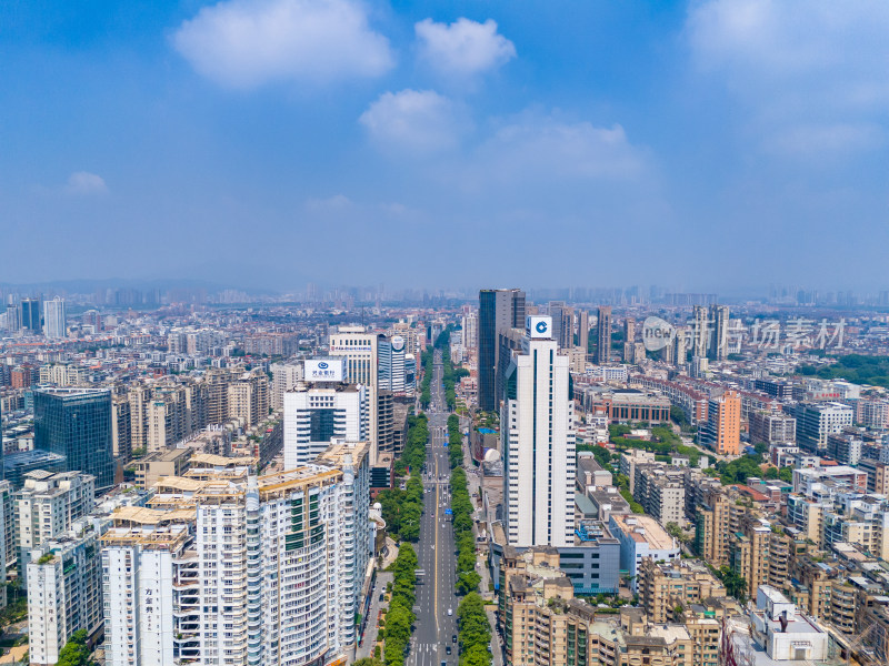 福建泉州城市交通航拍图