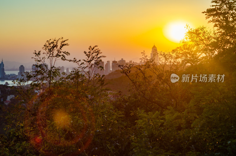 山东青岛太平山夕阳远眺