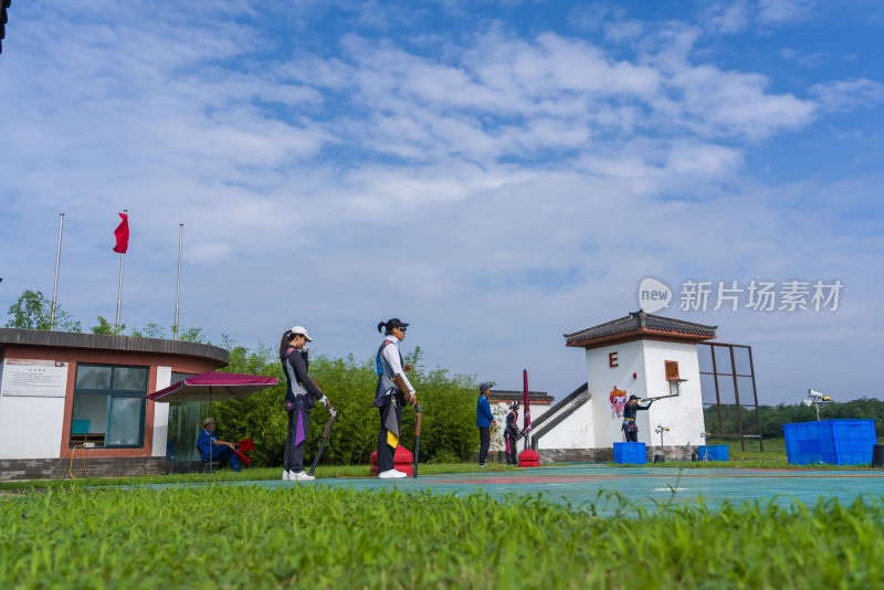 河南省第十四届运动会飞碟射击比赛现场