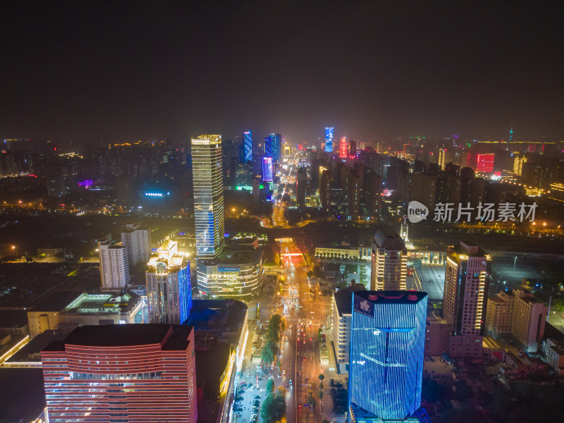 石家庄中山西路商圈夜景