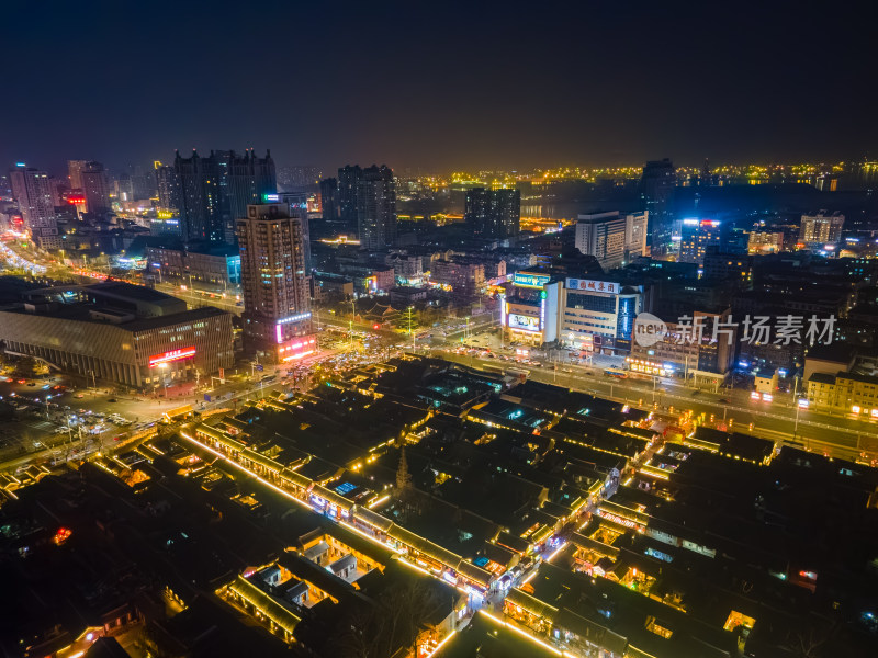 烟台航拍所城里城市古建筑群航拍全景