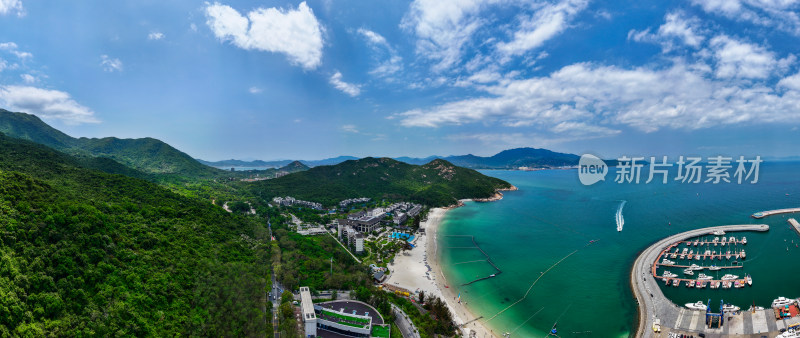 深圳桔钓沙海滩海景大全景照片