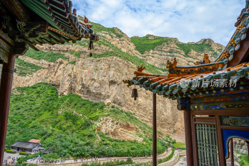 山西省大同市浑源县恒山悬空寺景区风光