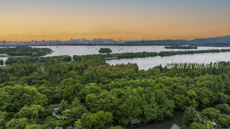 杭州西湖十景曲院风荷夏日