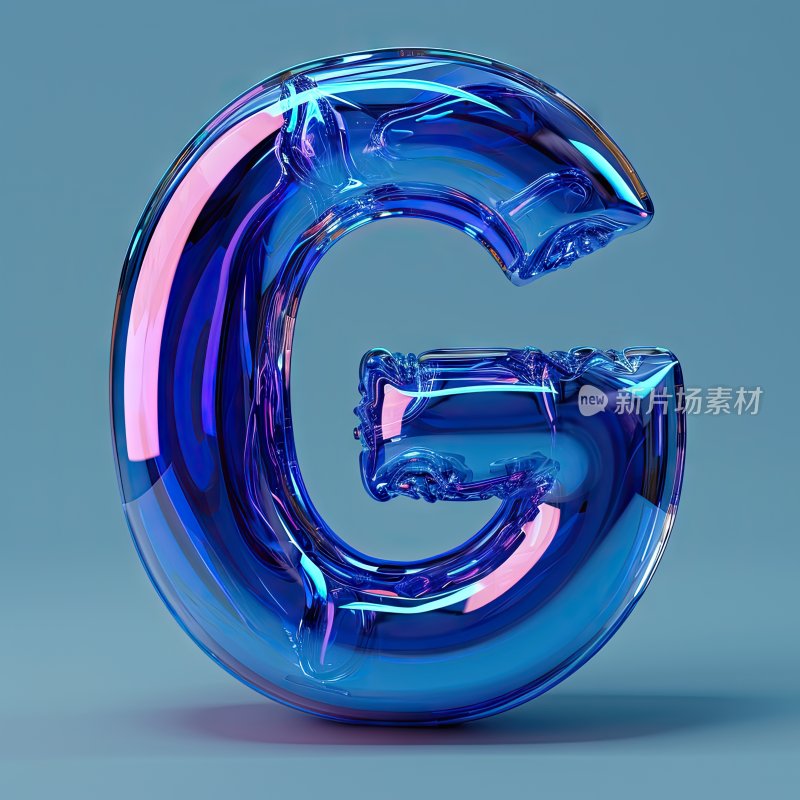 3D渲染气球英文字母G