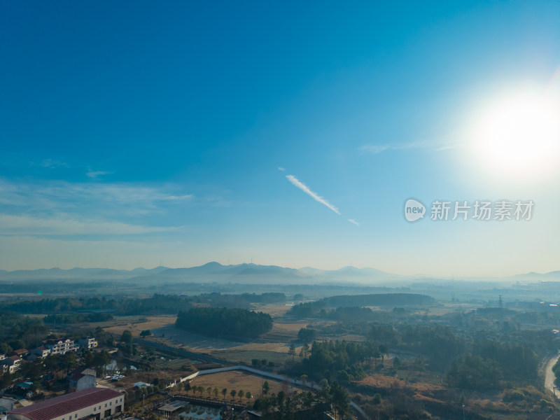 乡村田园风光航拍全景