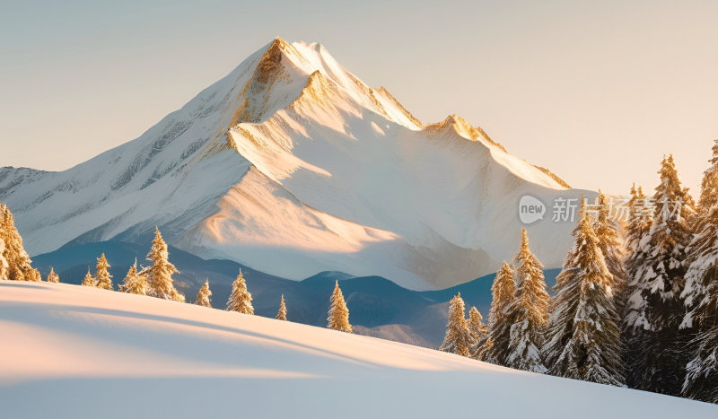 高原雪山山脉湖泊