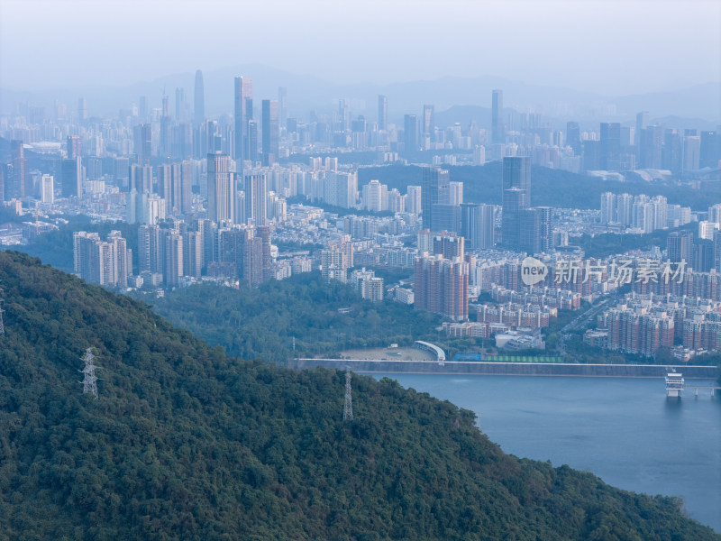 梅林后山深圳罗湖福田景色