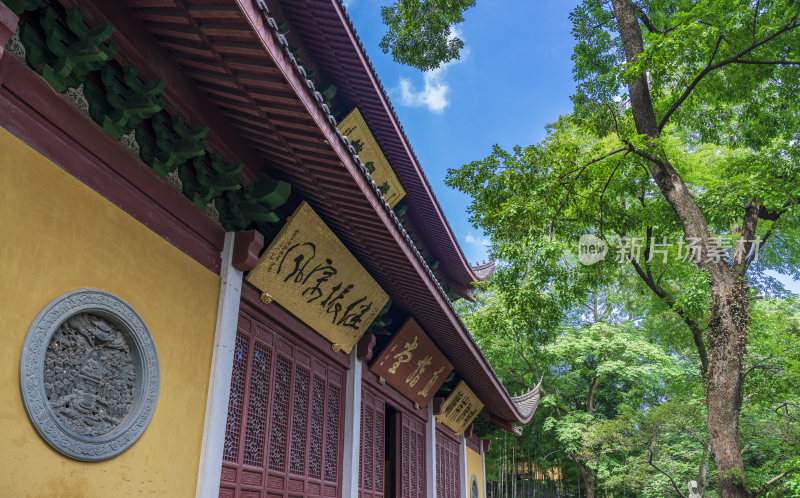 杭州西湖飞来峰灵隐寺千年古刹古建筑