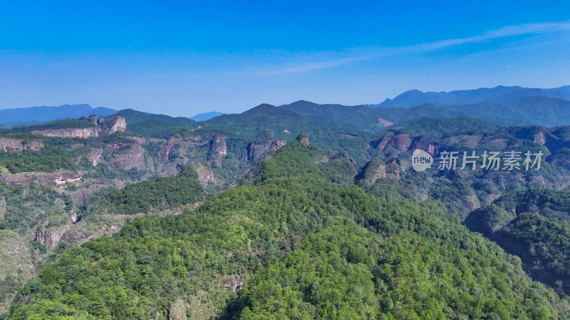 泰宁大金湖丹霞地貌5A景区航拍图