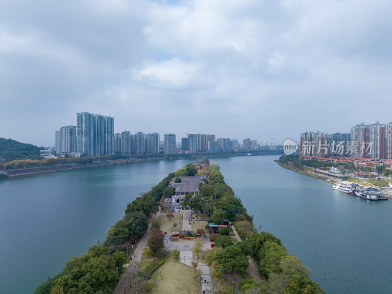 湖南衡阳东洲岛衡阳湘江风光