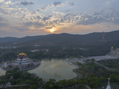 无锡灵山胜境灵山大佛航拍