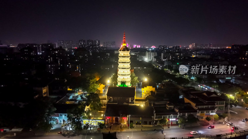 安庆城市大景夜景灯光