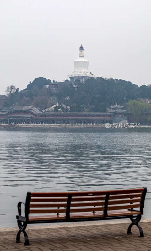 北京北海公园白塔建筑景观