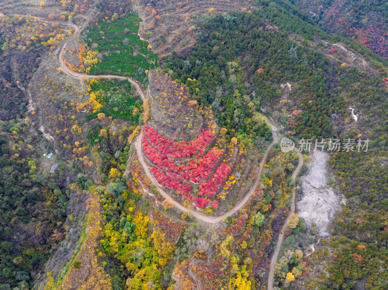 山西太原旅游秋景石窑寺航拍