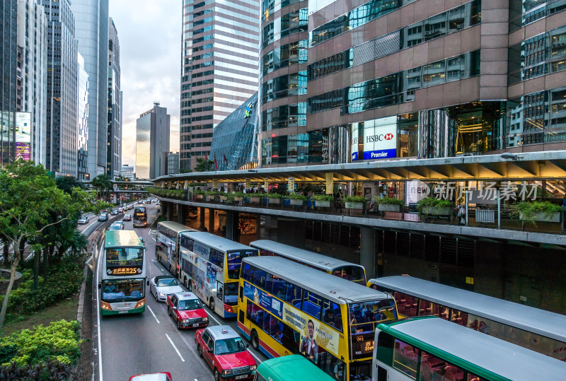 香港中环街道交通