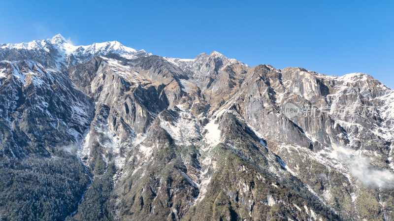 四川甘孜海螺沟景区冬季众多高山特写