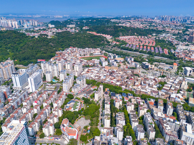 福建泉州城市风光建筑航拍图