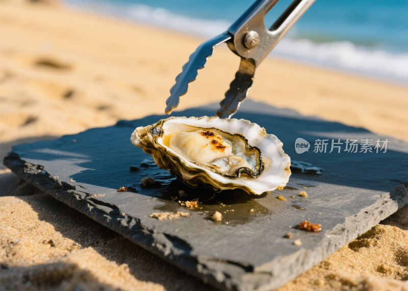 生蚝烤生蚝清蒸生蚝海鲜餐饮美食