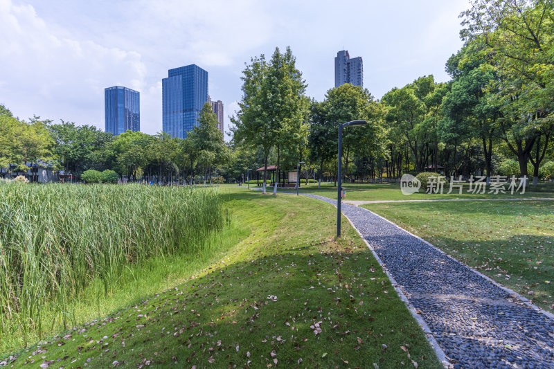 武汉江汉区后襄河公园风景