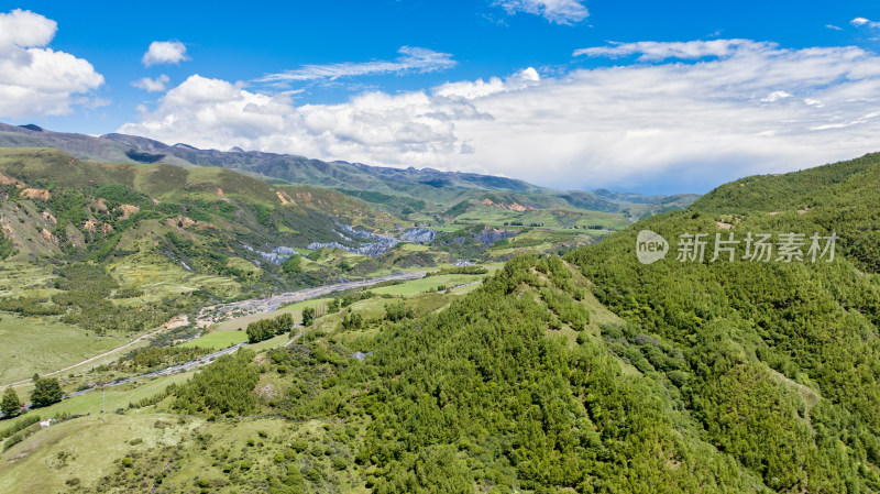 G248国道四川甘孜道孚县八美的风景