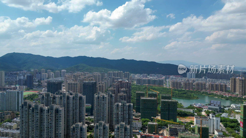 航拍新余城市风光新余大景