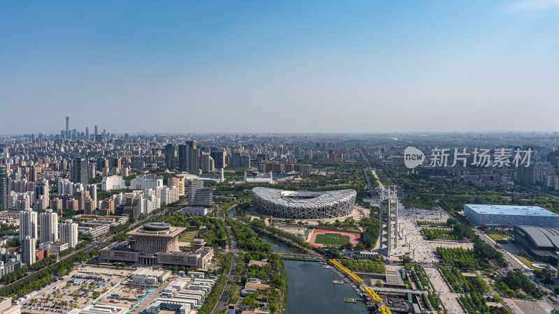 北京鸟巢水立方全景俯瞰