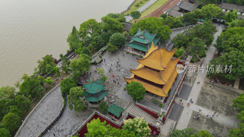 航拍湖南岳阳楼景区岳阳楼