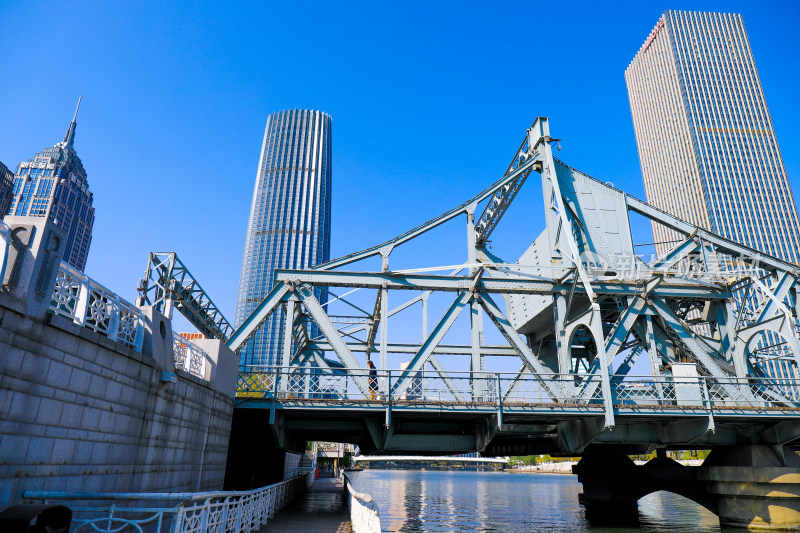 天津世纪钟解放桥津湾广场现代化城市