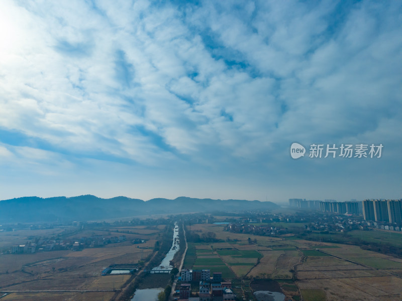 乡村田园风光航拍全景