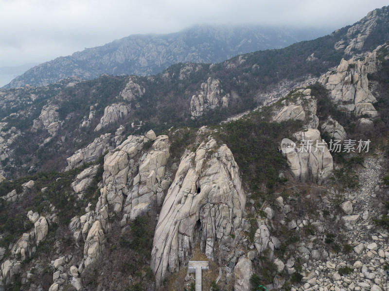 崂山那罗廷窟山景自然风光全景