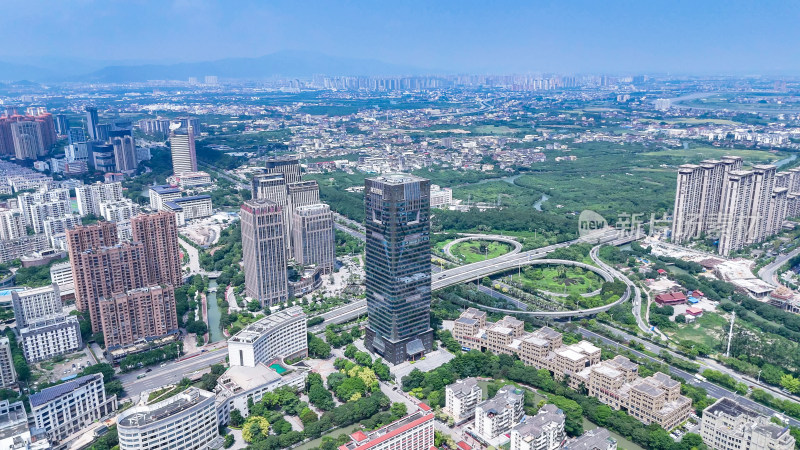 福建莆田城市建设航拍图