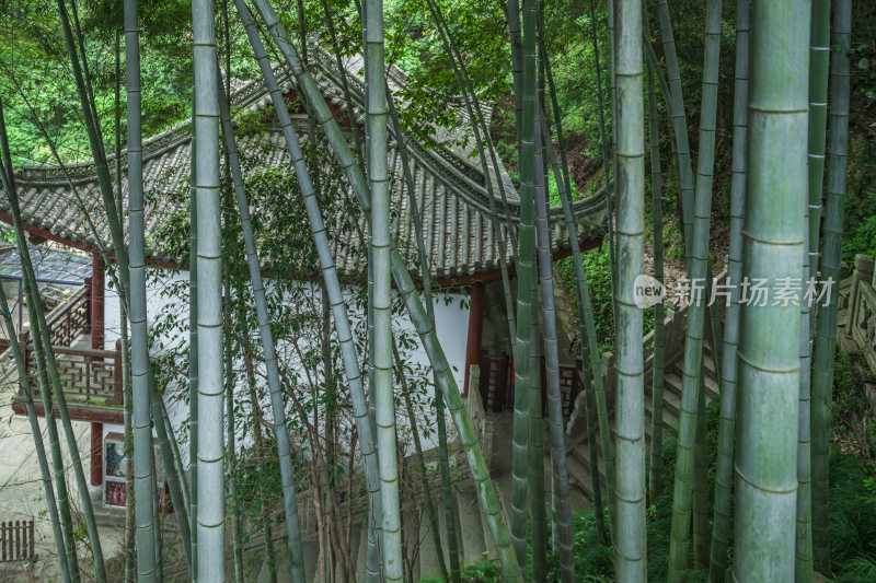 杭州飞来峰韬光寺古建筑风景