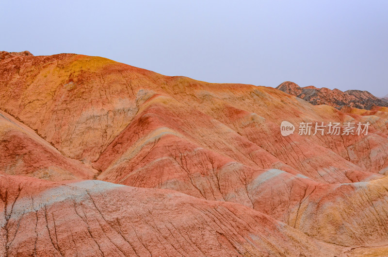 甘肃张掖七彩丹霞旅游景区多彩地质自然风光