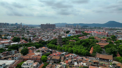 航拍福建泉州开元寺