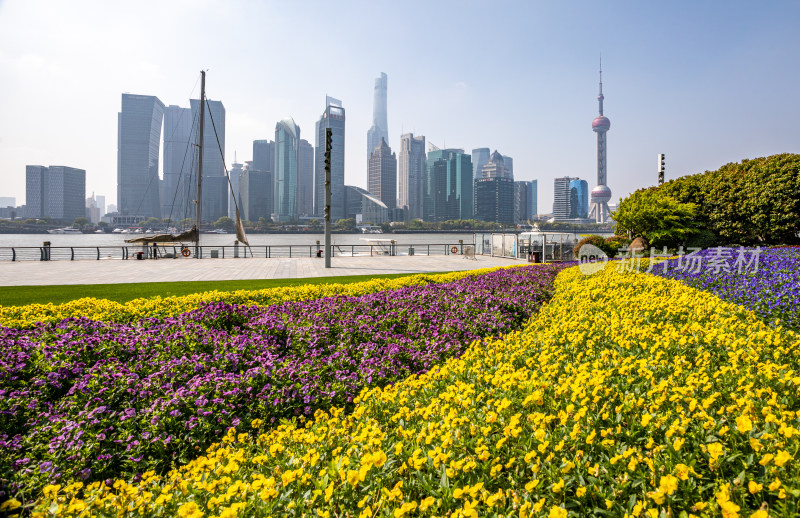 上海虹口北外滩滨江绿地城市建筑景观