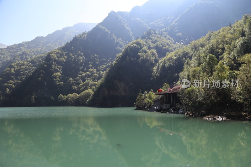 四川阿坝州茂县叠溪镇松坪沟景区风景