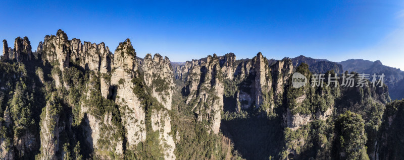 湖南张家界武陵源5A景区全景图航拍摄影图