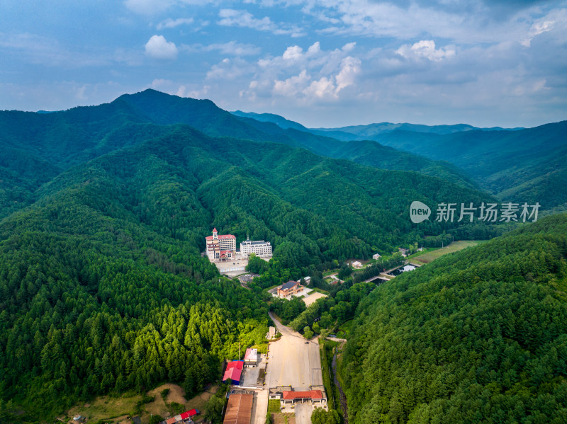 中国辽宁抚顺和睦国家森林公园航拍