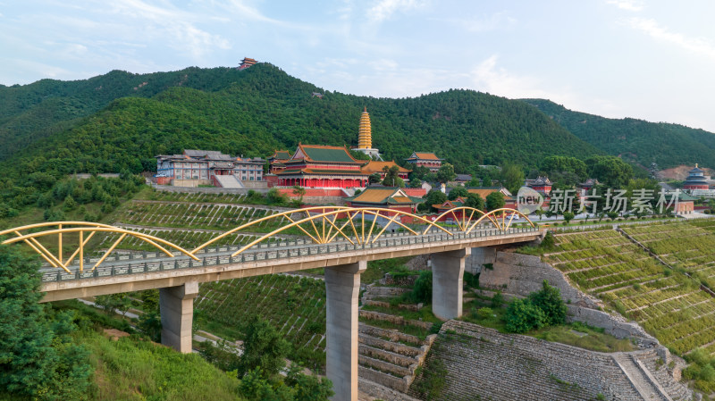 洛阳旅游灵山寺风景区全景图