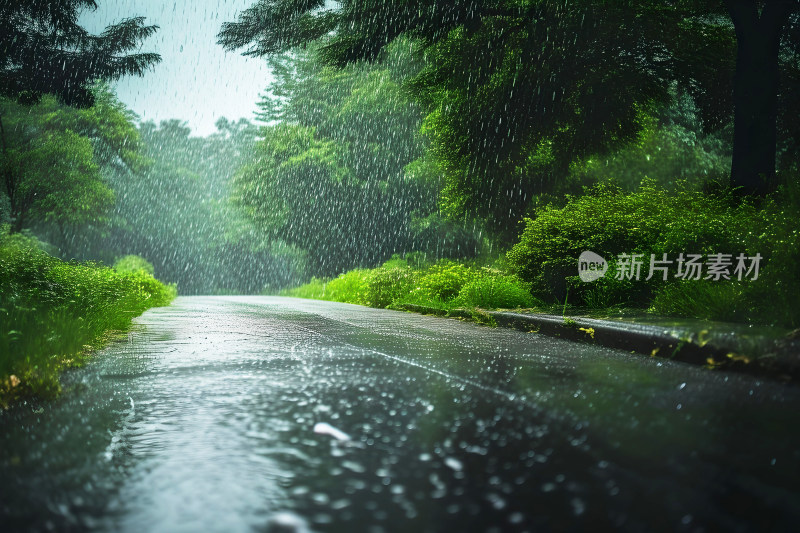 自然风景植物背景雨水