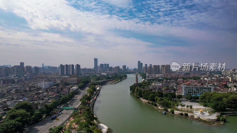 广东东莞城市建设城市大景航拍图