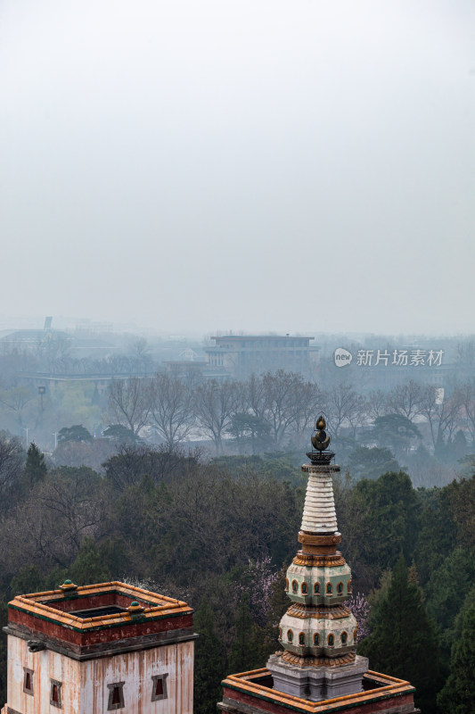 北京颐和园四大部洲景点景观